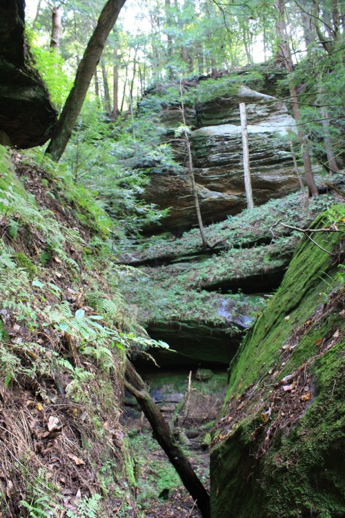 Entering Goss Hollow (Right Prong) Cave and Waterfall