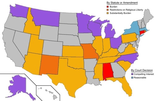 Updated: States with Increased Religious Protections
